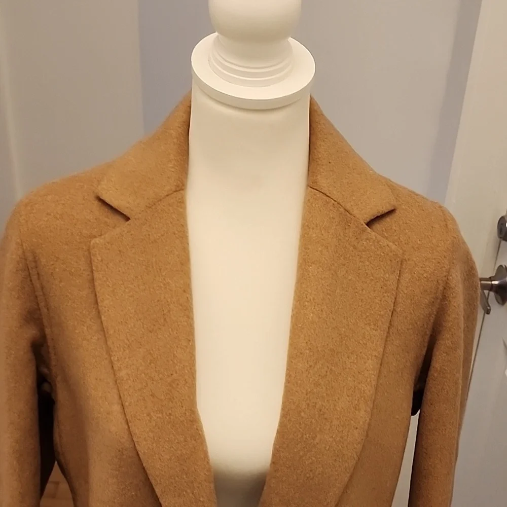 Vince Classic Straight Wool-Blend Coat - Picture 3 of 3